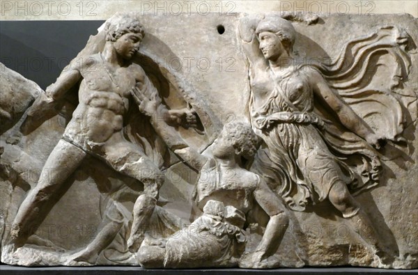 The Bassae Frieze comprises a series of relief marble sculptures from the Temple of Apollo Epikourios at Bassae, Greece