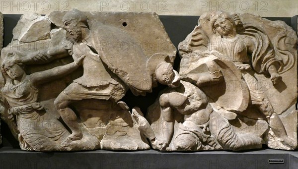 The Bassae Frieze comprises a series of relief marble sculptures from the Temple of Apollo Epikourios at Bassae, Greece