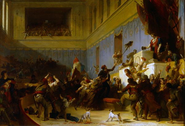 Boissy d Anglas saluant la tete du depute Feraud-Fragonard