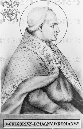 Portrait of Pope Gregory I, commonly known as Saint Gregory the Great