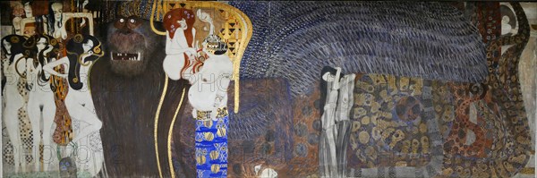 The Beethoven Frieze is a painting by Gustav Klimt on display in the Secession Building, Vienna, Austria