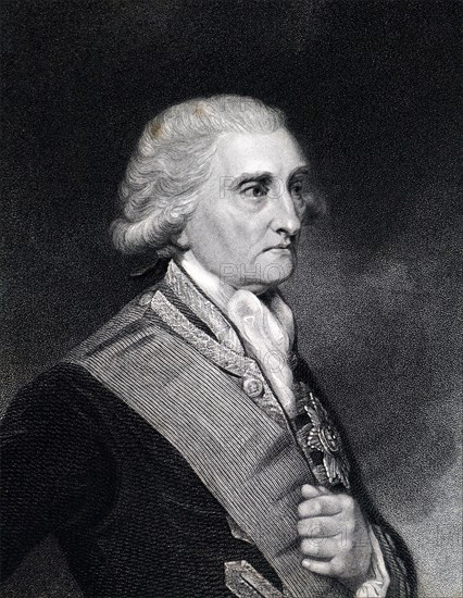 Portrait of George Brydges Rodney, 1st Baron Rodney (1718-1792) a British naval officer. Dated 19th century