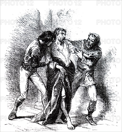 King Edward II being dragged through Berkeley Castle