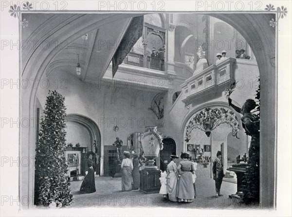 Photograph taken at the Esplanade des Invalides; in the hallway of the great staircase