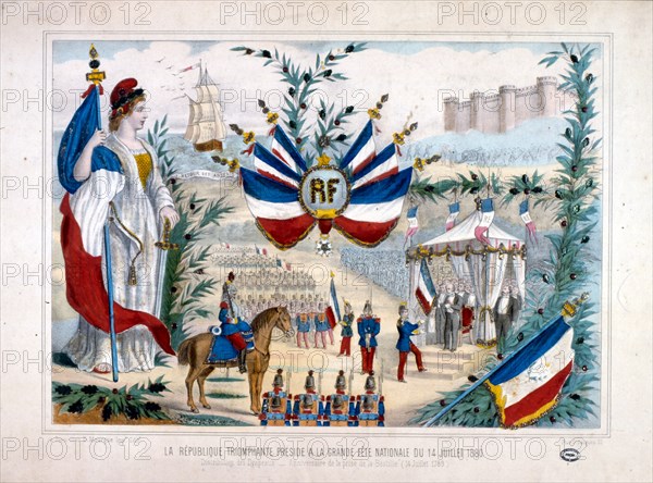 Jules Grévy (1807-1891) President of France attends the 14th July 1880, Bastille Day Celebrations in Paris