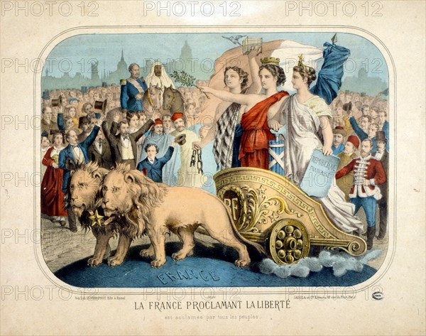 Jules Grévy (1807-1891) President of France attends the 14th July 1880, Bastille Day Celebrations in Paris