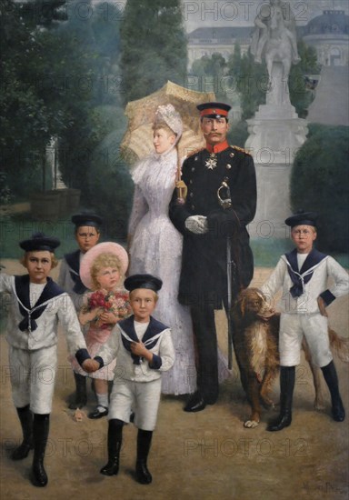 The Imperial family in Sanssouci Park, Berlin, 1891. By William Pape