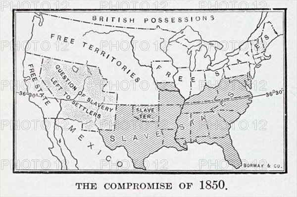 The Compromise of 1850 was a package of five separate bills passed by the United States Congress