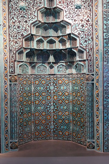 Mihrab with throne verse, Quarter 13th century