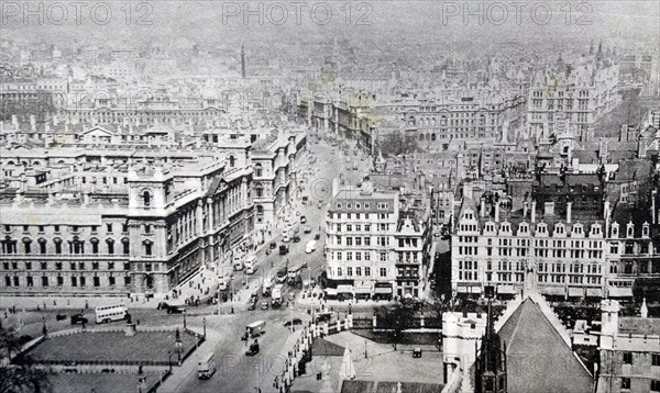 View of Westminster, London before World War II, 1939