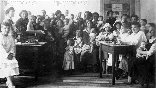 Children's clinic, Pinsk, Poland, equipped by American Red Cross, 1919