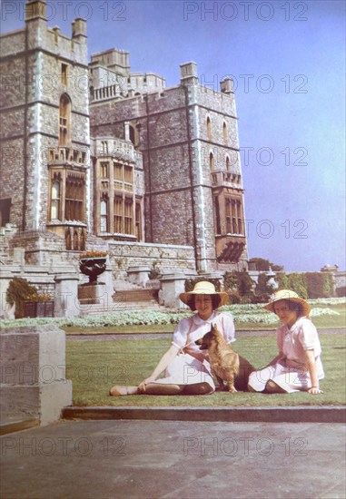 Princess Margaret (left) and Princess Elizabeth (later Queen Elizabeth II) 1940