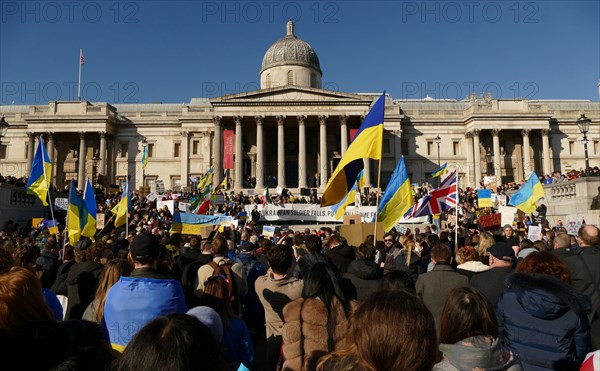 Protest against Russian invasion of Ukraine, London March 2022