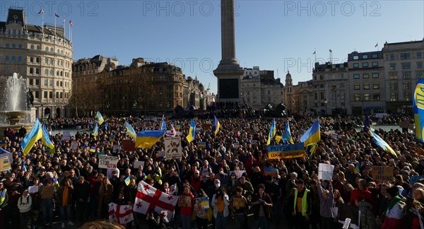 Protest against Russian invasion of Ukraine, London March 2022