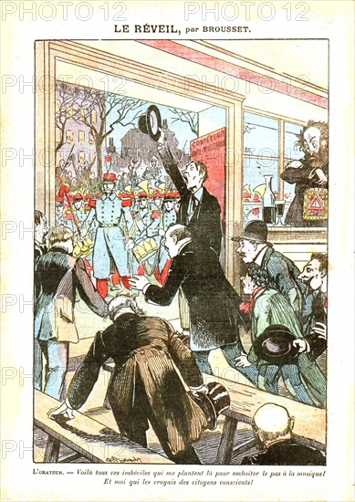 Anti-Masonic and anti-pacifist caricature