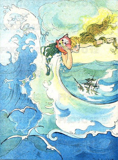 Illustration of the tale "The Ears of the Sea"
