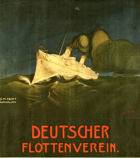 Propaganda poster for the association in favor of the German fleet