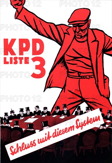 Affiche de propagande électorale du Parti communiste allemand