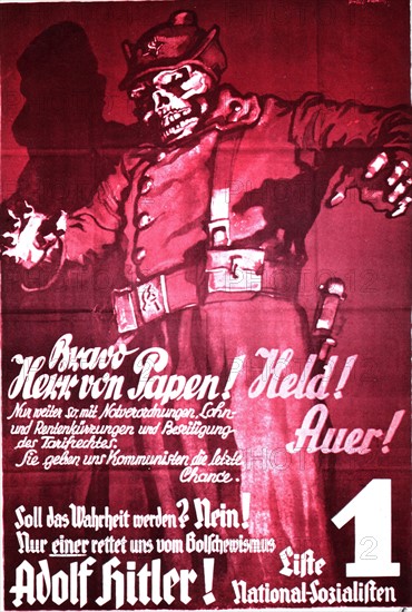 Affiche de propagande électorale du Parti Nazi