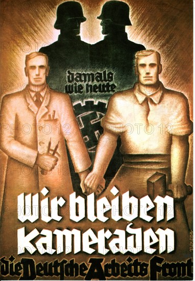 Affiche de propagande du Front allemand des travailleurs (syndicat national-socialiste)