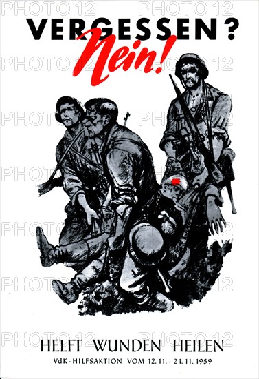 Propaganda poster: "Forget? No!" (World War II)