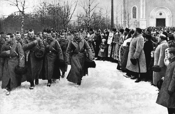 Benediction of a regiment leaving for the Far East