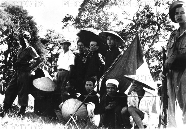 Guerre d'Indochine, soldats vietnamiens servant dans les troupes françaises, 1950