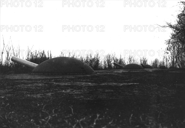 Turrets seen from outside the Maginot Line