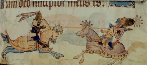 Luttrell Psalter : Richard the Lion-Heart and Saladin (1171-1193)