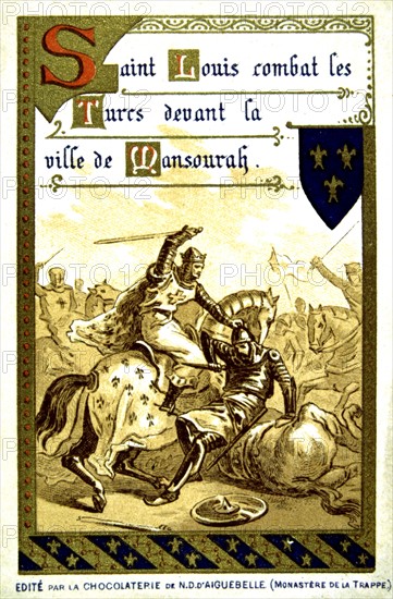 Advertisement, The Life of Saint Louis / The Crusades: Saint Louis fighting the Turks in front of the city of al-Mansura