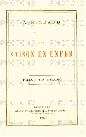 Couverture "d'Une saison en enfer" d'Arthur Rimbaud