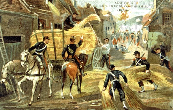 Guerre de 1870, Siège de Metz, Combat de Publicité pour le chocolat d'Aiguebelle,Mercy-le-Haut (22 septembre 1870), sortie d'une colonne de ravitaillement