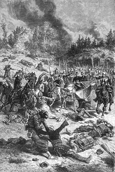 Guerre de 1870. La capitulation de Napoléon III  (illustration de "Histoire d'un crime" de Victor Hugo)