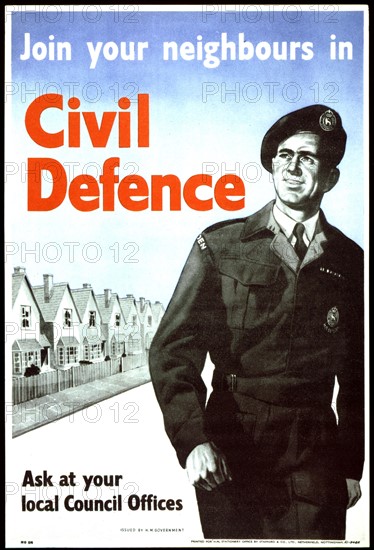 Affiche de propagande pour la défense passive