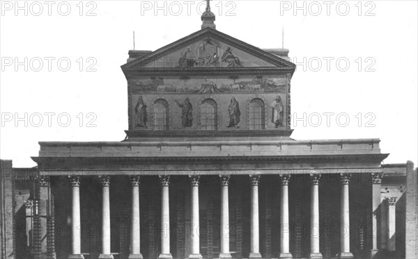 Rome. St. Paul basilica, postcard