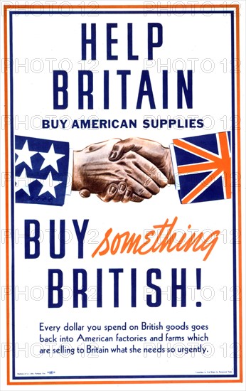 Affiche de propagande pour aider l'Angleterre