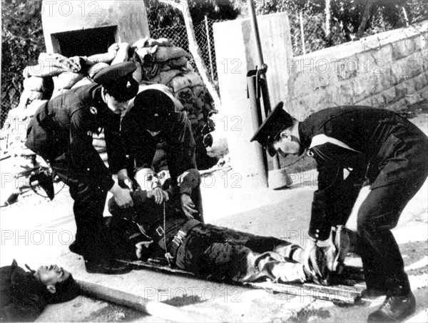 Jerusalem. Attack of a Jewish organization against the military court of Palestine