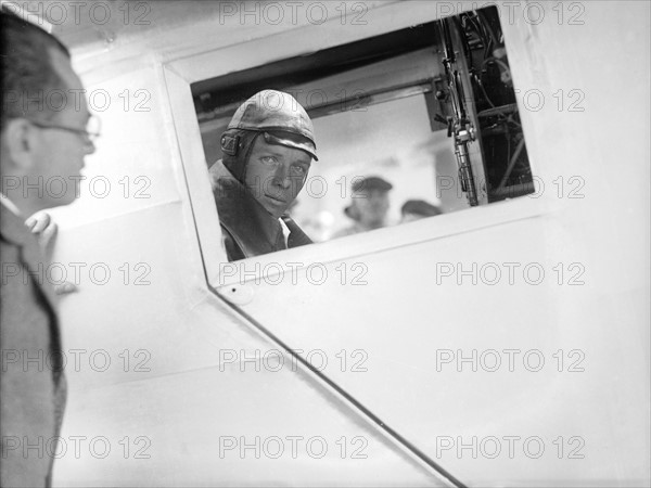 Charles Lindbergh. Traversée de l'Atlantique. Lindbergh à bord du "Spirit of St-Louis" au Bourget