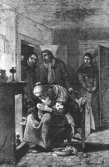 Adrien-Emmanuel Marie, Gravure "l'enfant avait reçu deux balles dans la tête" in "La République Illustrée", 26 février 1881