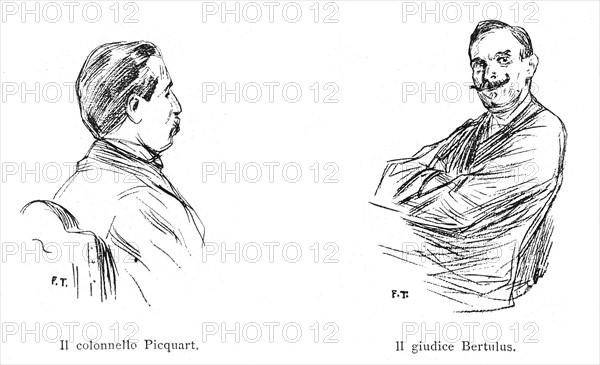 Dreyfus affair, the Rennes trial (1899) in "l'Illustrazione Italiana"