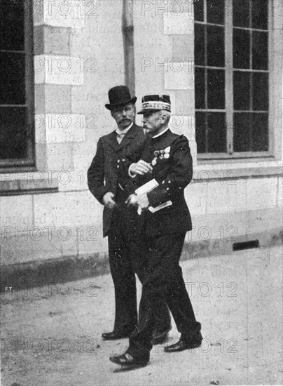 Dreyfus affair, the Rennes trial (1899): Pierre de Boisdeffre interviewed by a journalist