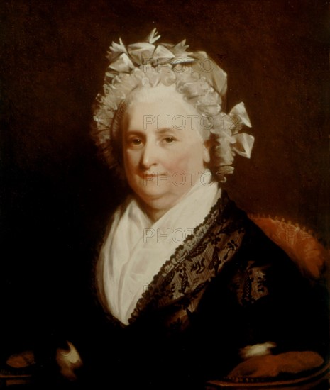 Anonyme, portrait de Martha Washington, femme de Georges Washington
