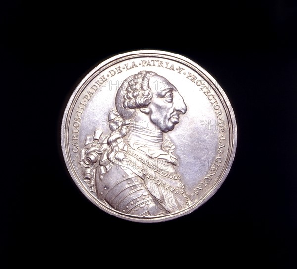 Médaille en argent, Charles III d'Espagne