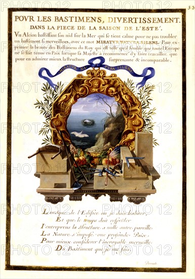 Jacques Bailly, Devises pour les tapisseries du roy où sont représentées les quatre éléments et les quatre saisons de l'année 1663-1664