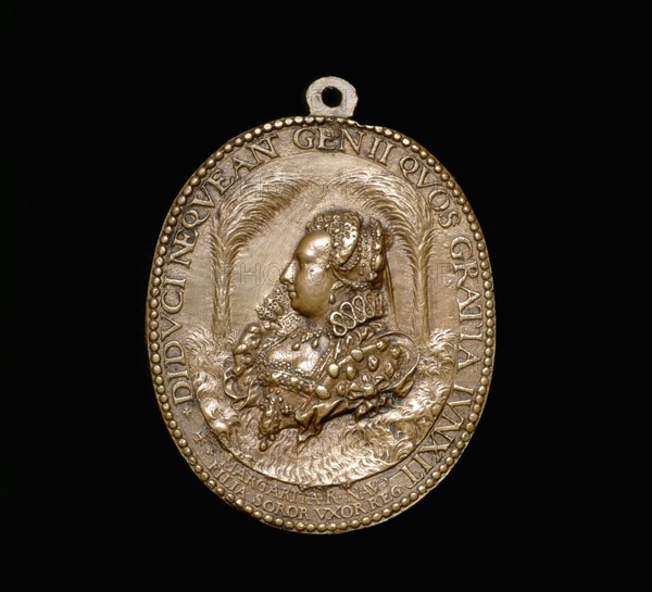 Médaille en argent. Marguerite de Valois, dite la Reine Margot (1553-1615)