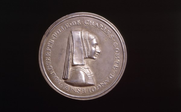 Bronze medal, Marguerite de Navarre ou d'Angoulême (1492-1549)