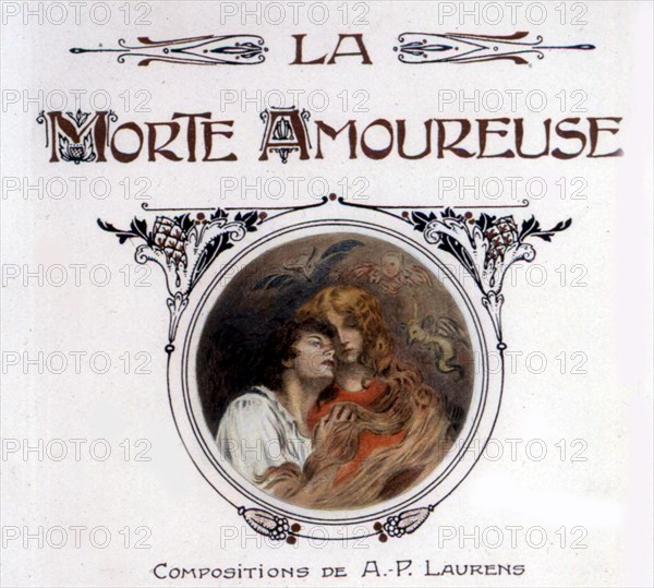 La morte amoureuse. Lithographie d'après A. P. Laurens