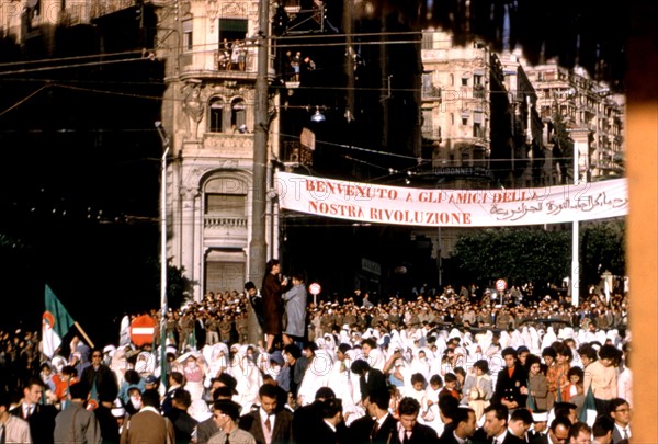 Algiers, Celebration for Boumédienne and Ben Bella (end of the War in Algeria and independence)