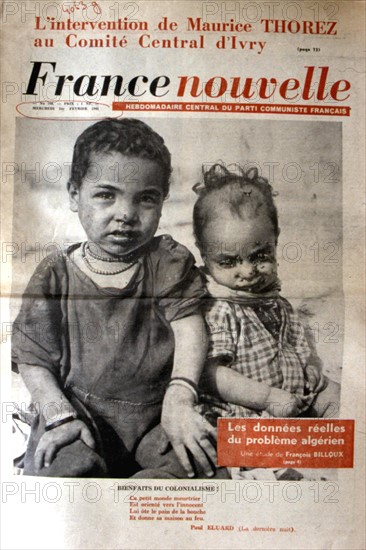 War in Algeria, Front page of the newspaper "France nouvelle"