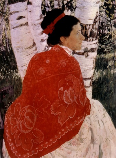 Kustodiev, Portrait de la femme de l'artiste
